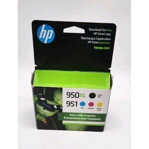 Exp 06/2027 HP 950XL/951 4 Pk  C2P01FN OEM Ink Black Cyan Magenta Yellow NWT